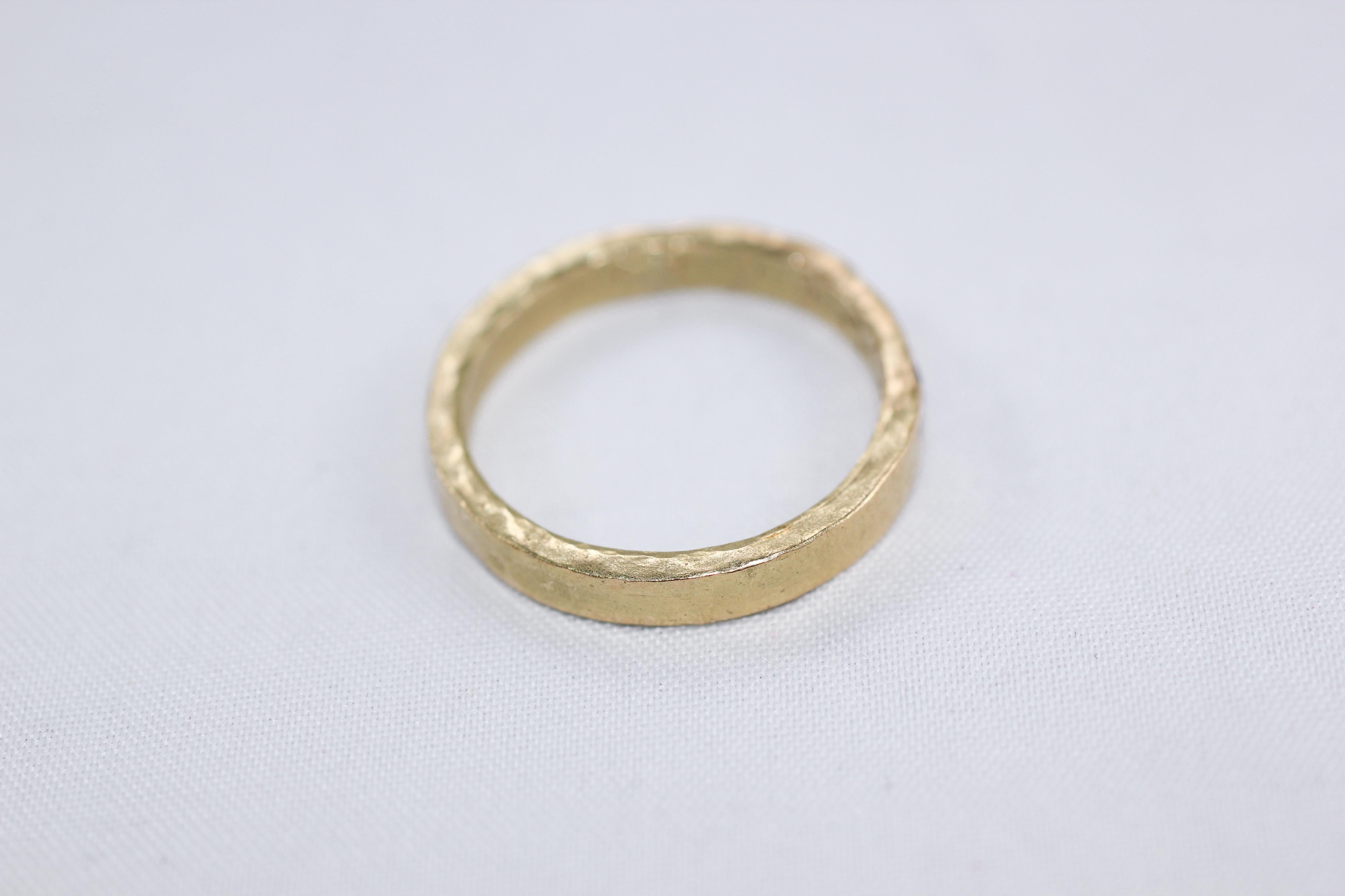 Braut-Ehering mit Saphir und Diamant aus 18 Karat, 22 Karat Goldband Stack #6 (Moderne) im Angebot