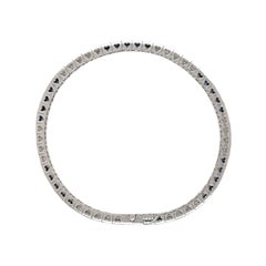 Sapphire & Diamond Channel Set Bracelet in 18K White Gold