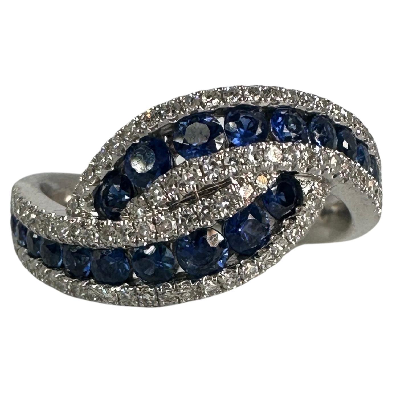 Saphir-Diamant-Cocktailring 14Kt Gold