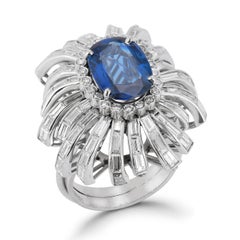 Sapphire & Diamond Cocktail Ring