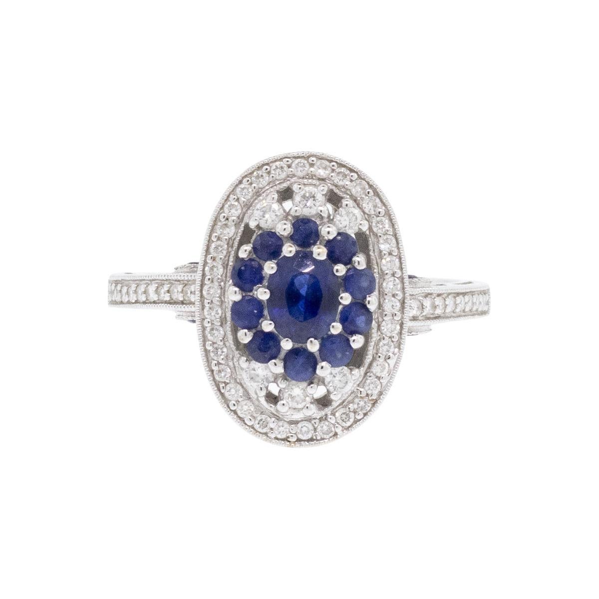 Sapphire & Diamond Cocktail Ring For Sale 1