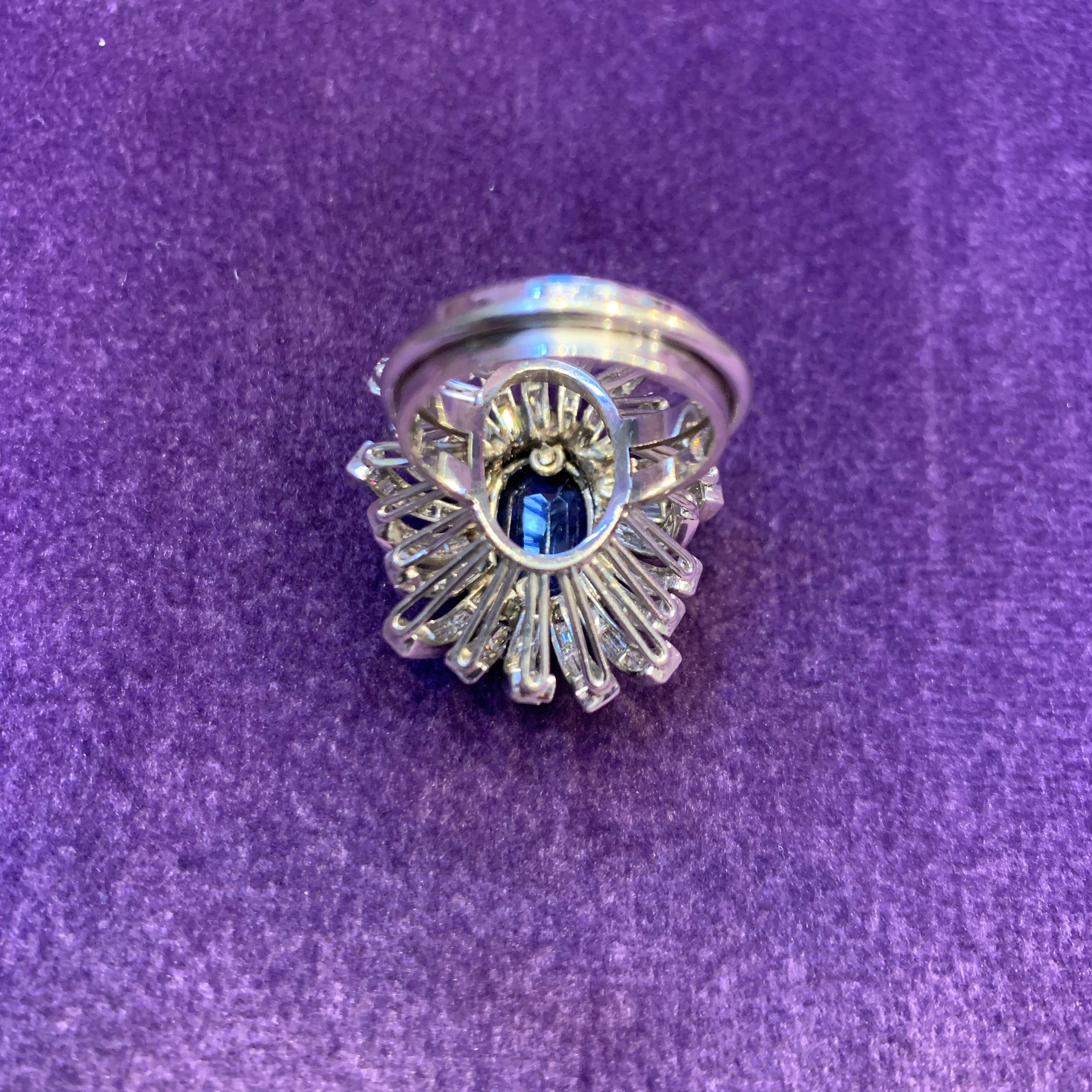 Sapphire & Diamond Cocktail Ring For Sale 3