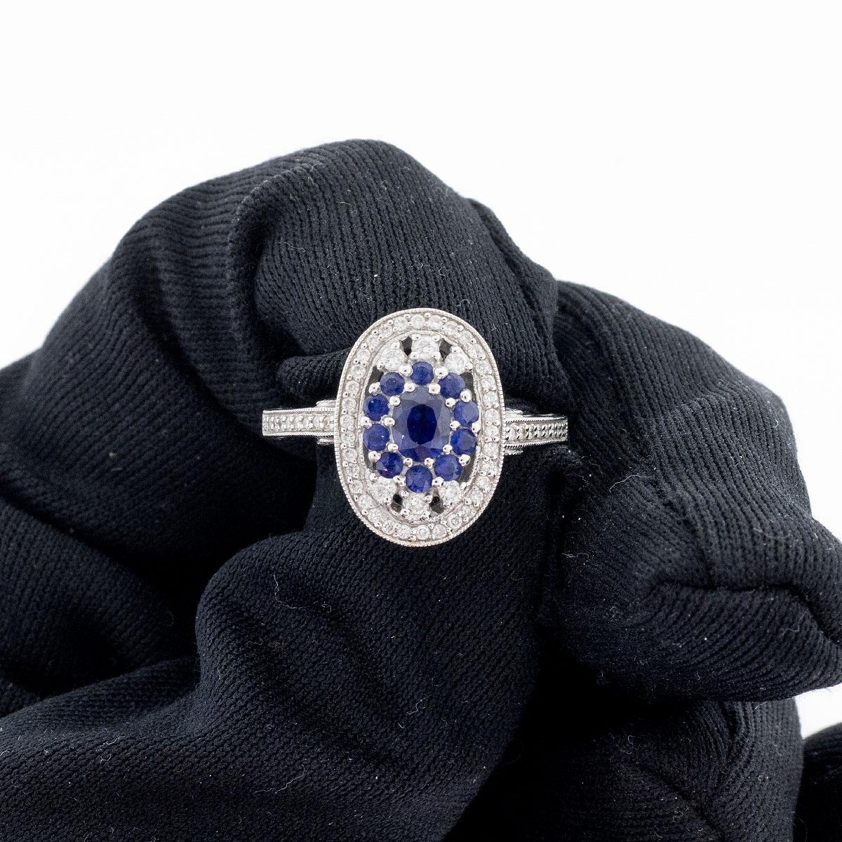 Sapphire & Diamond Cocktail Ring For Sale 4