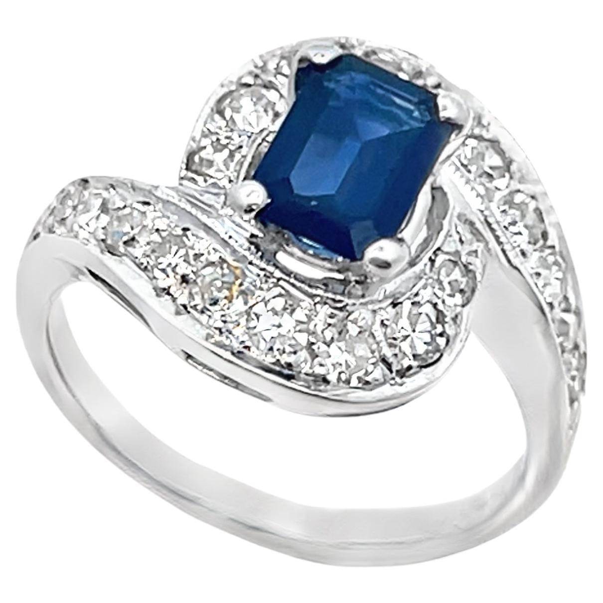 Sapphire & Diamond Cocktail Ring