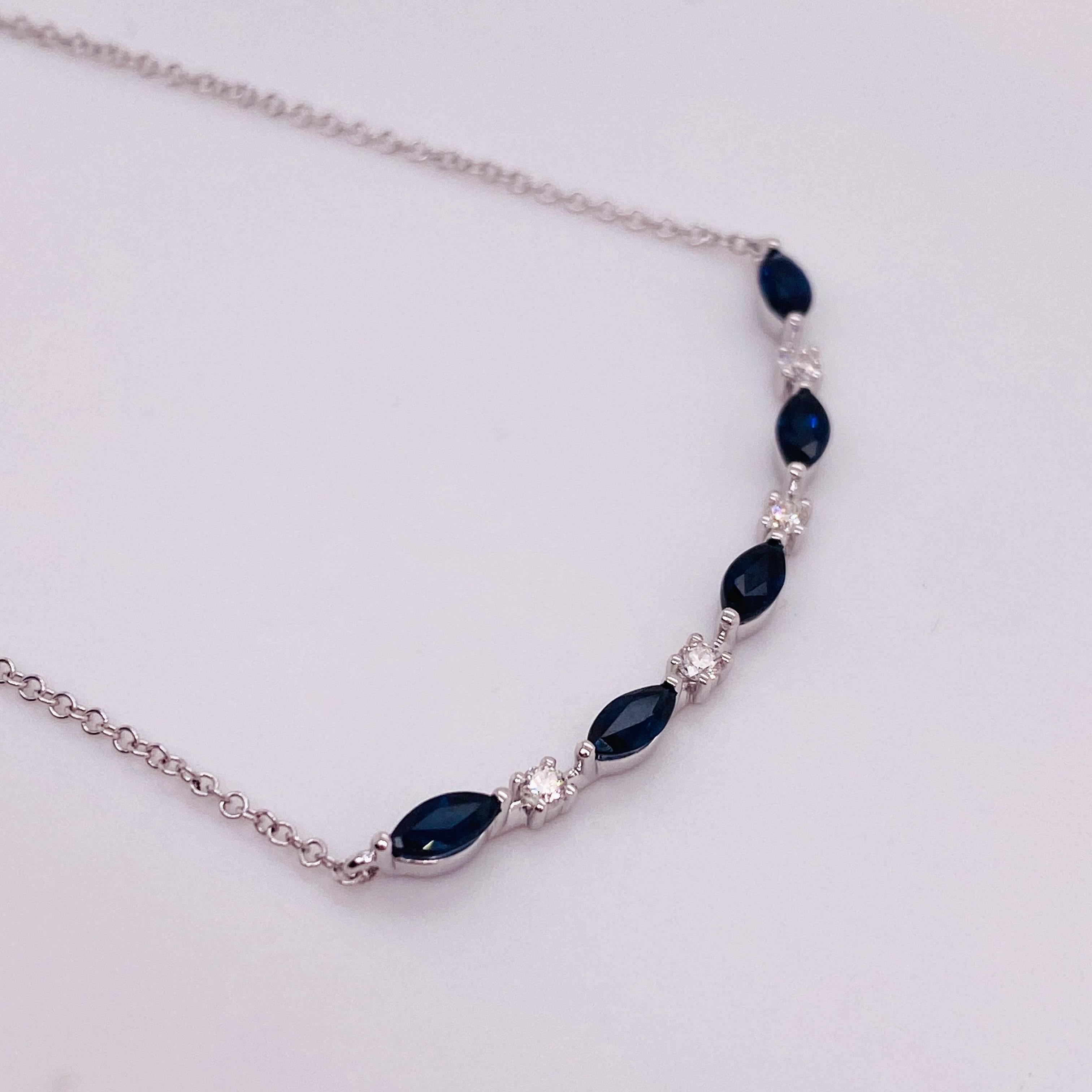 minimalist sapphire necklace