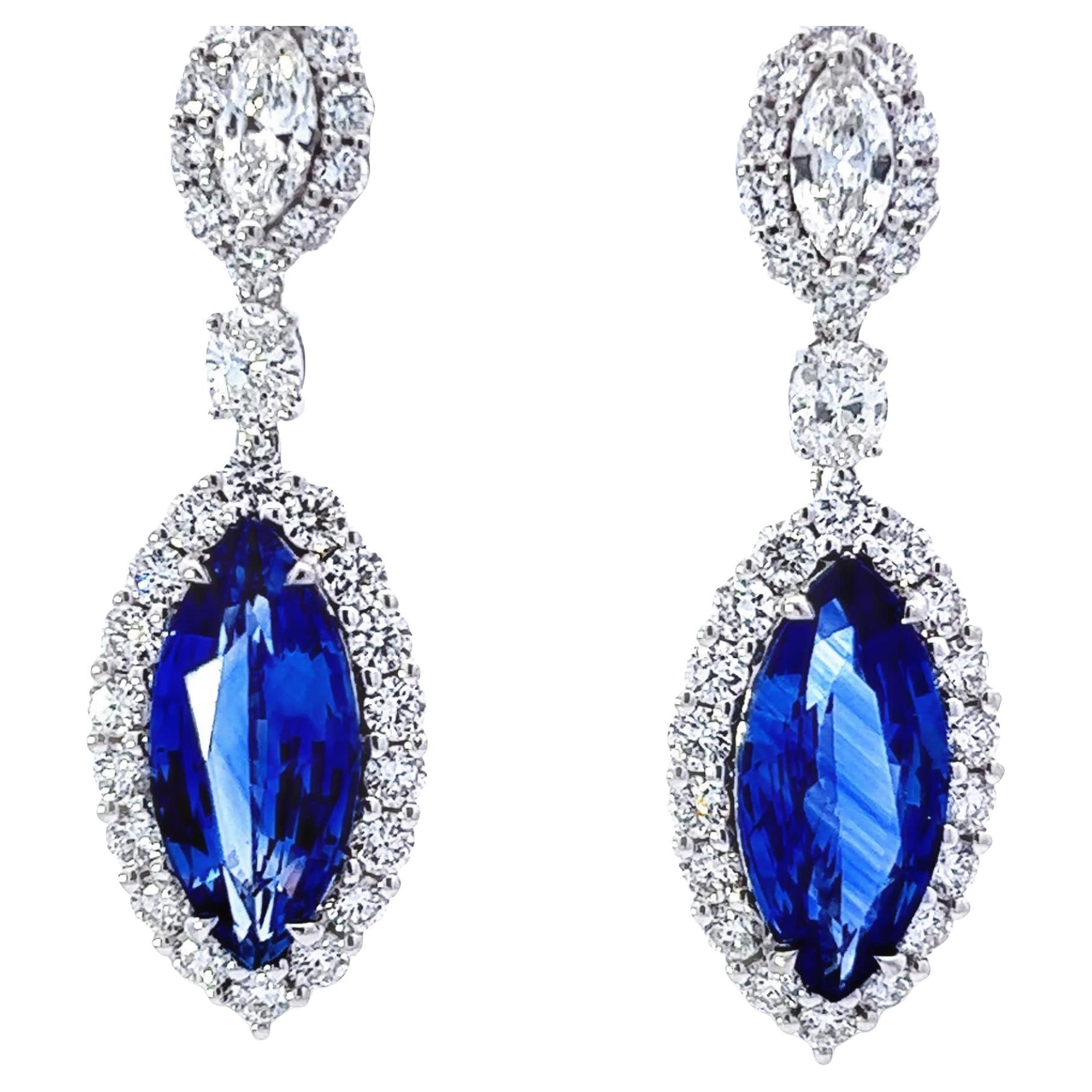 Sapphire diamond dazzle earrings