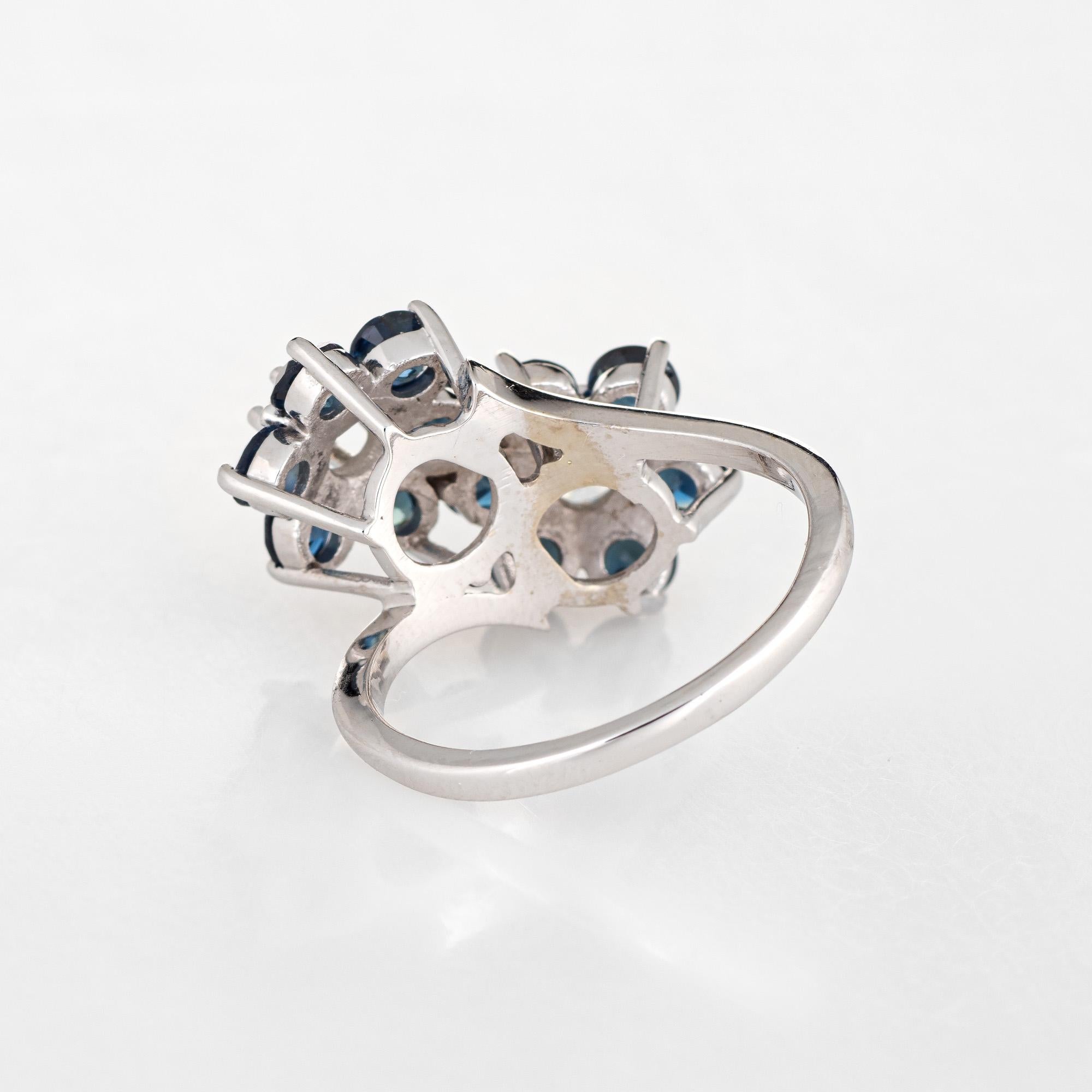 sapphire diamond flower ring