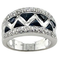 Sapphire & Diamond Dress Ring Set in 18ct White Gold