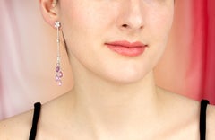 Saphir-Diamant-Ohrclips im Briolette-Design von Ella Gafter
