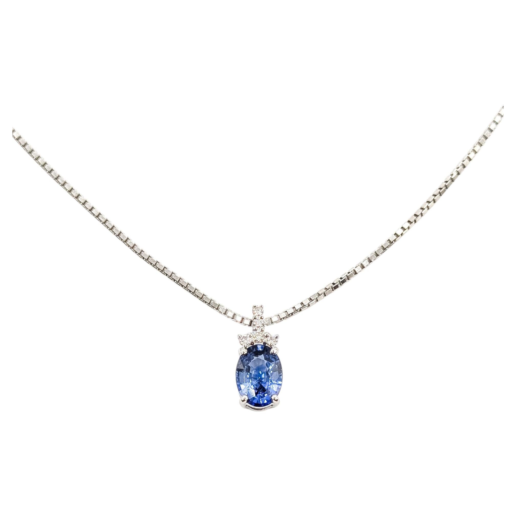 Collana con zaffiri e diamanti in platino