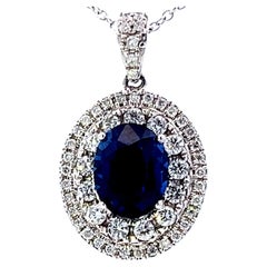Colgante elegancia zafiro diamante