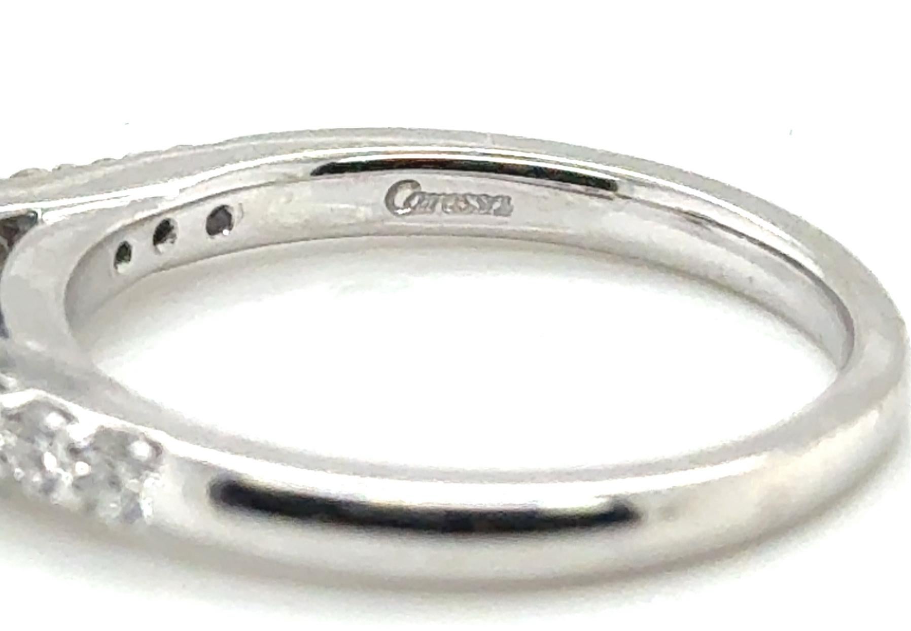De las mujeres Zafiro Diamante Anillo de Compromiso .85ct 18K Oro Blanco Piedra de Nacimiento Marca Nueva Cuidados en venta