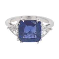 Sapphire Diamond Engagement Ring