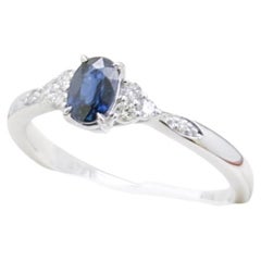 Sapphire & Diamond Engagement Ring, New