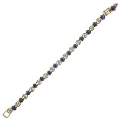 Sapphire Diamond Gold Bracelet