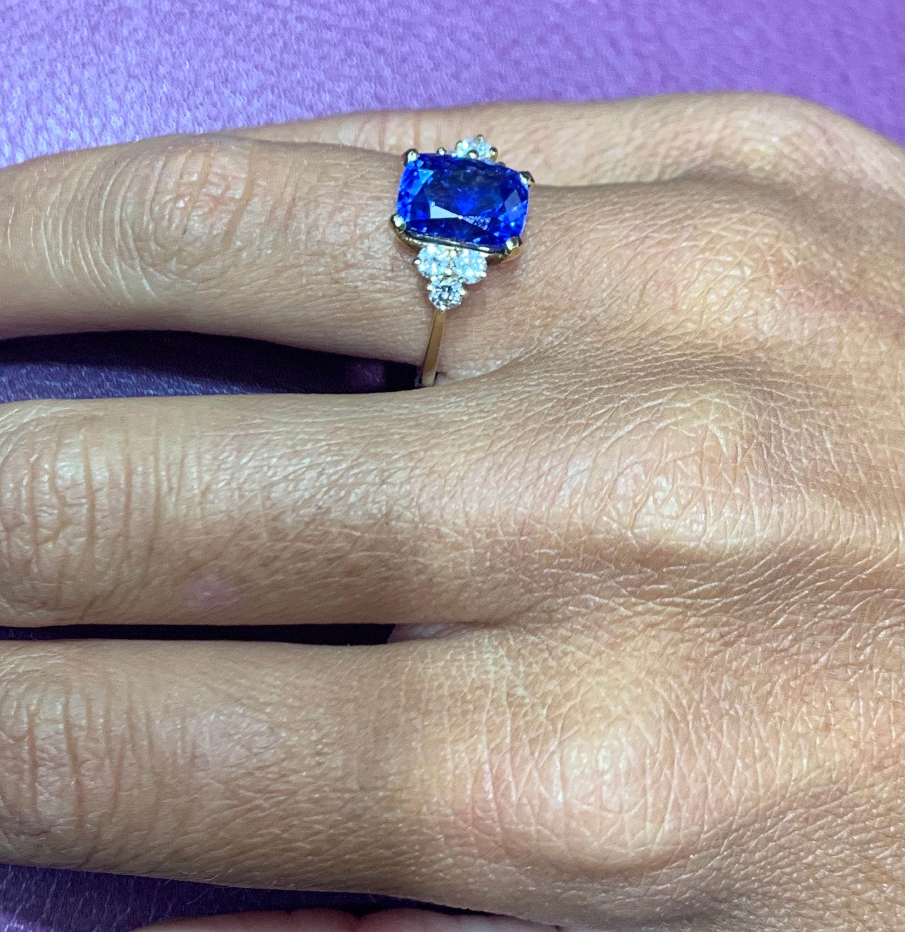 Women's Sapphire and Diamond Gold Cocktail Ring