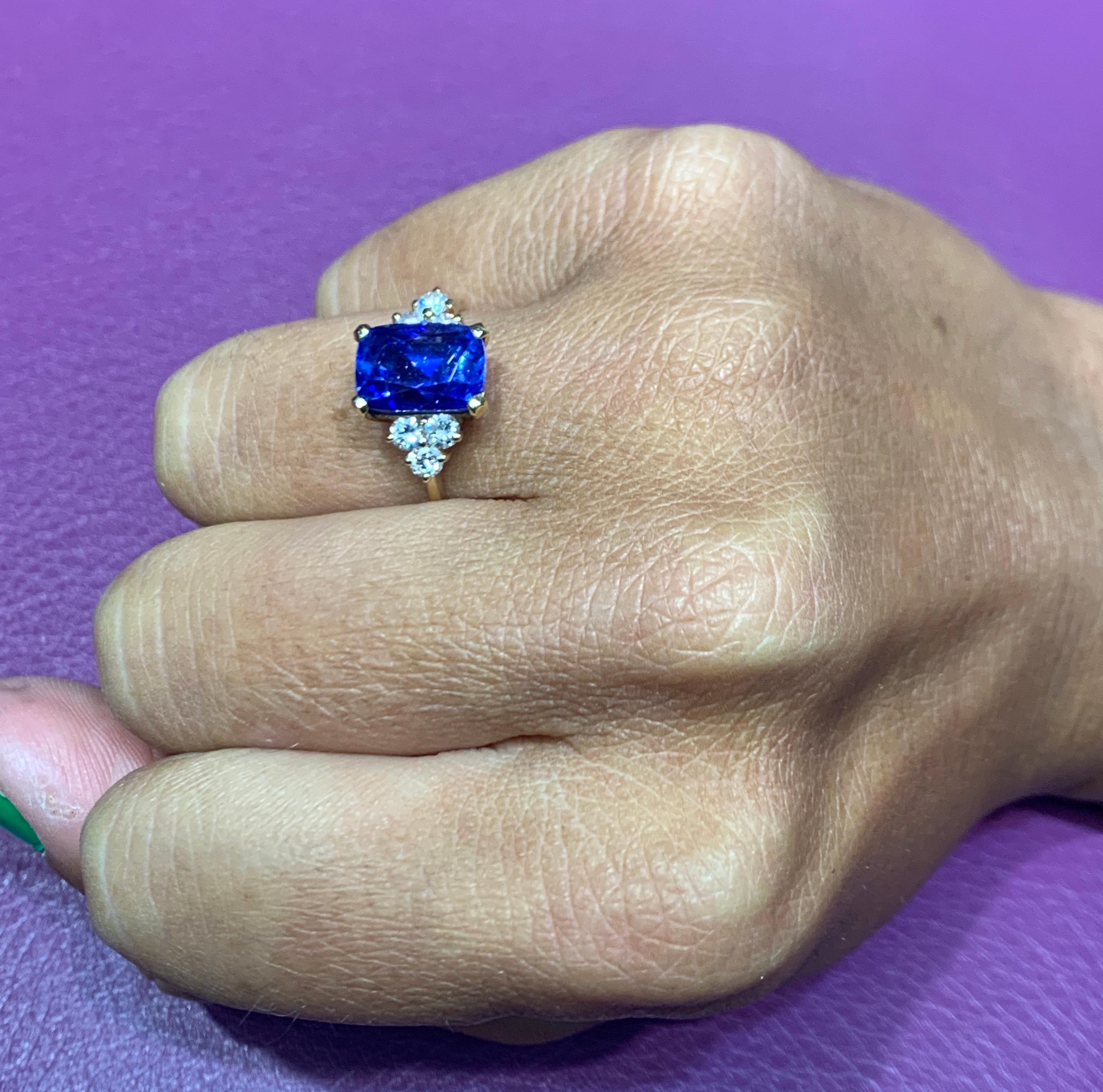 Sapphire and Diamond Gold Cocktail Ring 1