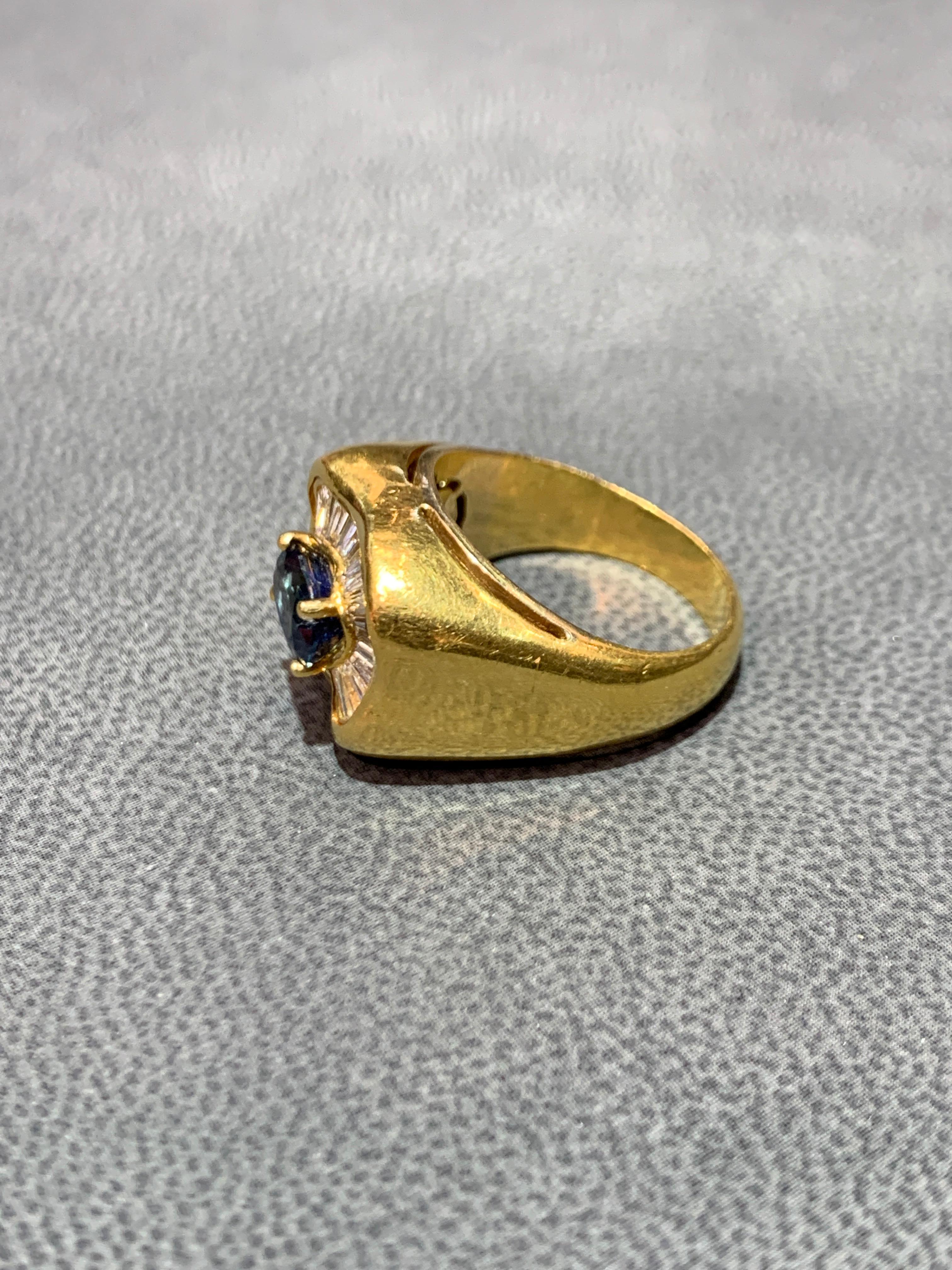 gold sapphire ring mens