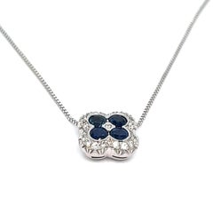 Sapphire Diamond Gold Necklace