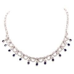 Collier de saphirs et diamants 18 carats