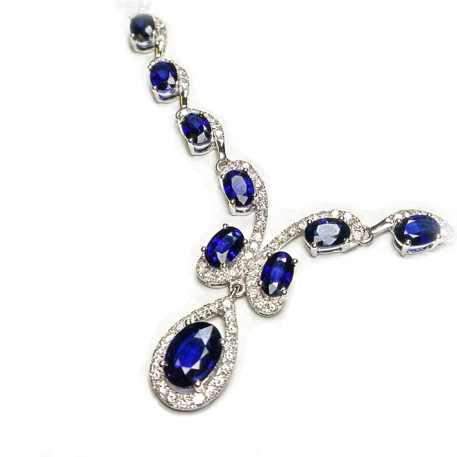 Sapphire Diamond Necklace 1