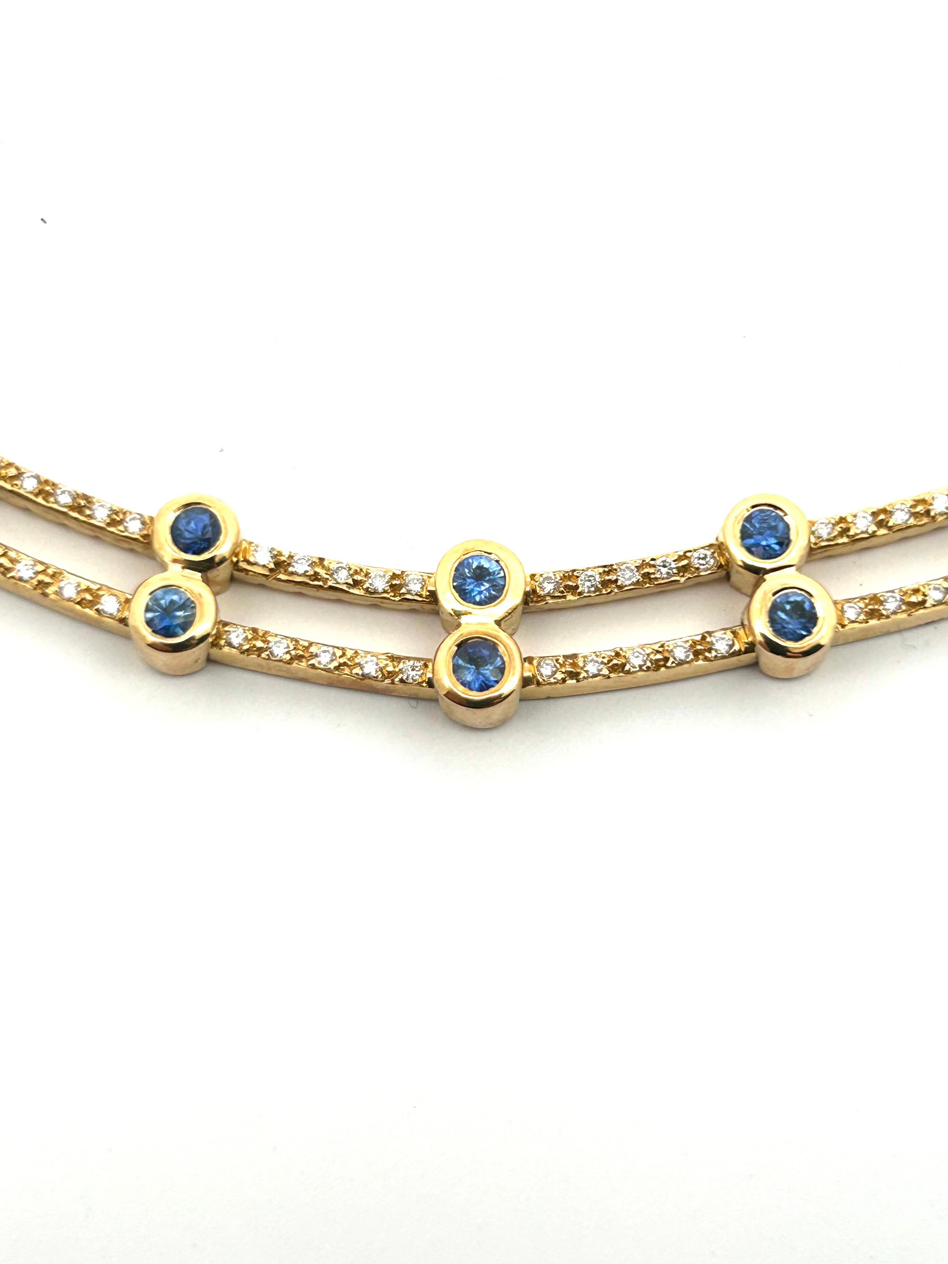 Saphir & Diamant Halskette im Angebot 1
