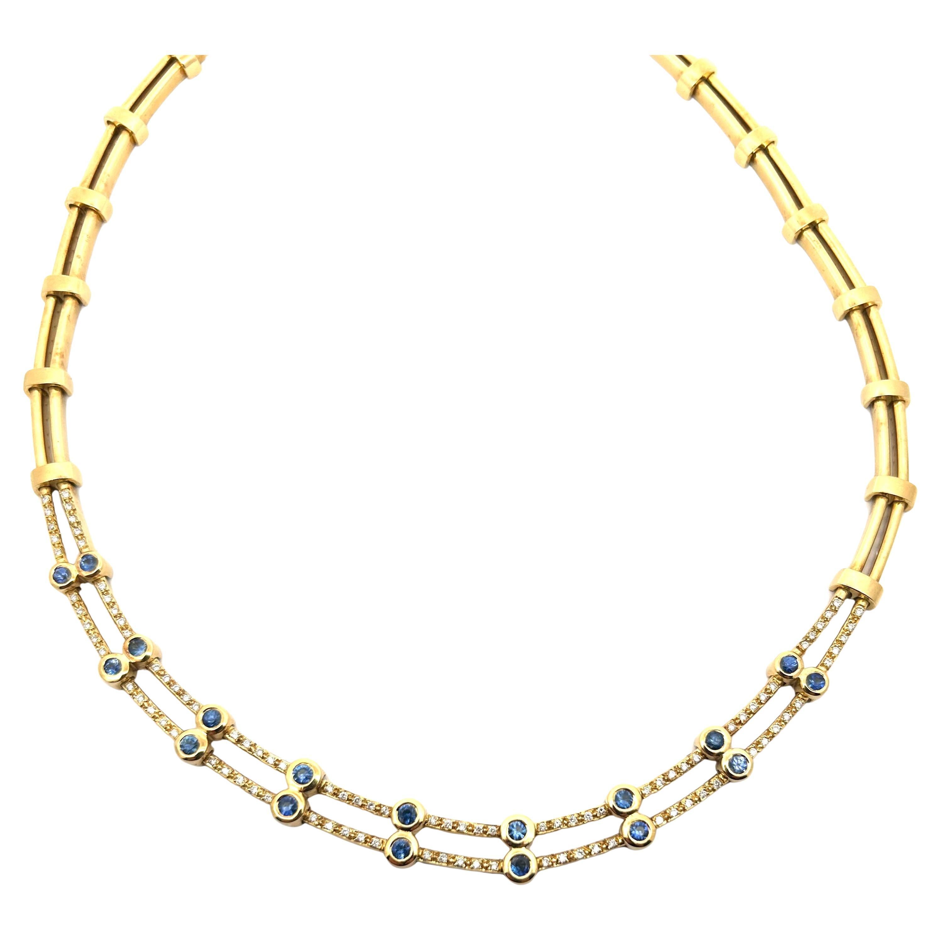 Saphir & Diamant Halskette