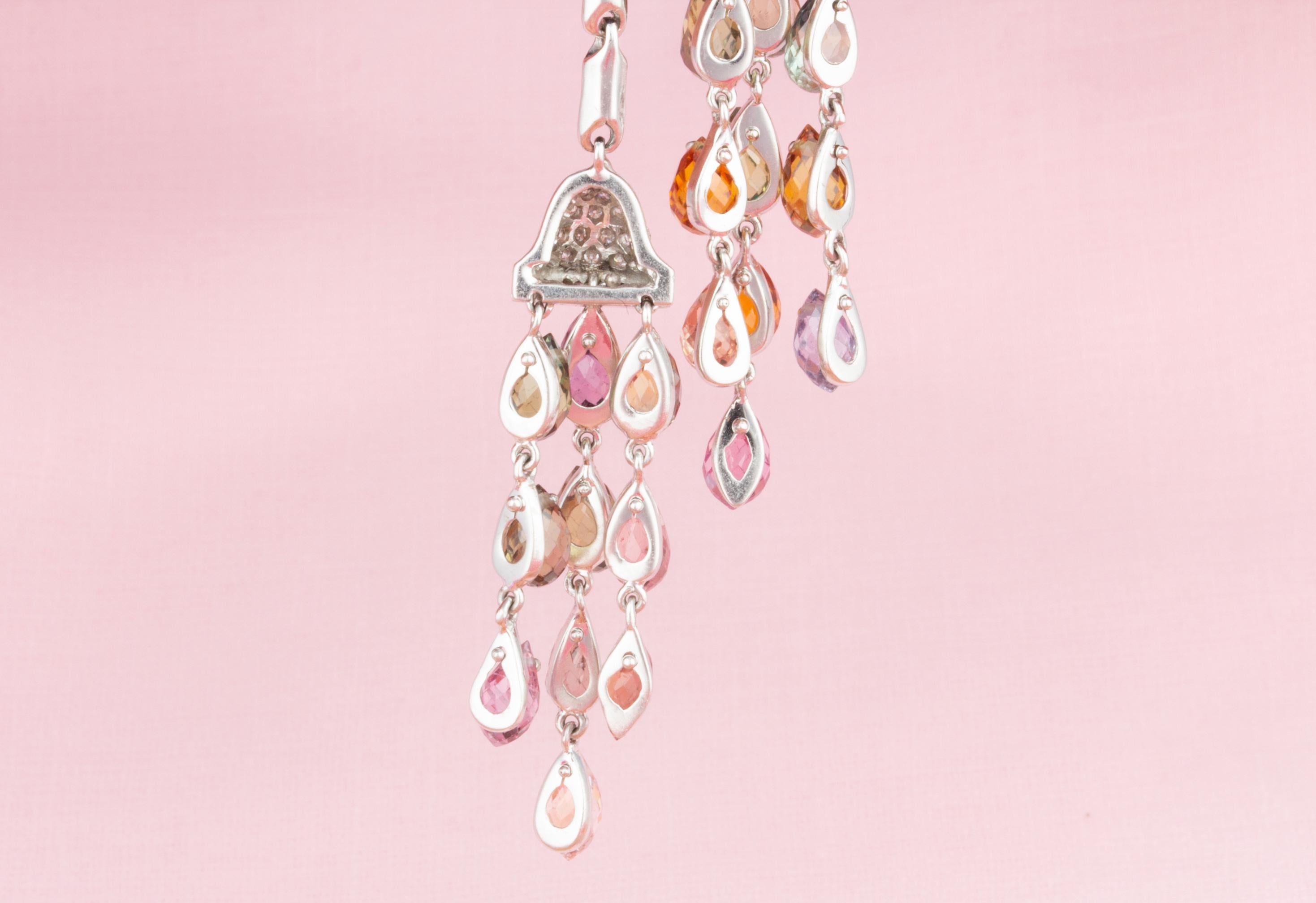 Collana con diamanti e zaffiri, design di Ella Gafter in vendita 1