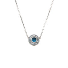Sapphire Diamond Necklace Platinum Vintage Chain Estate Fine Jewelry