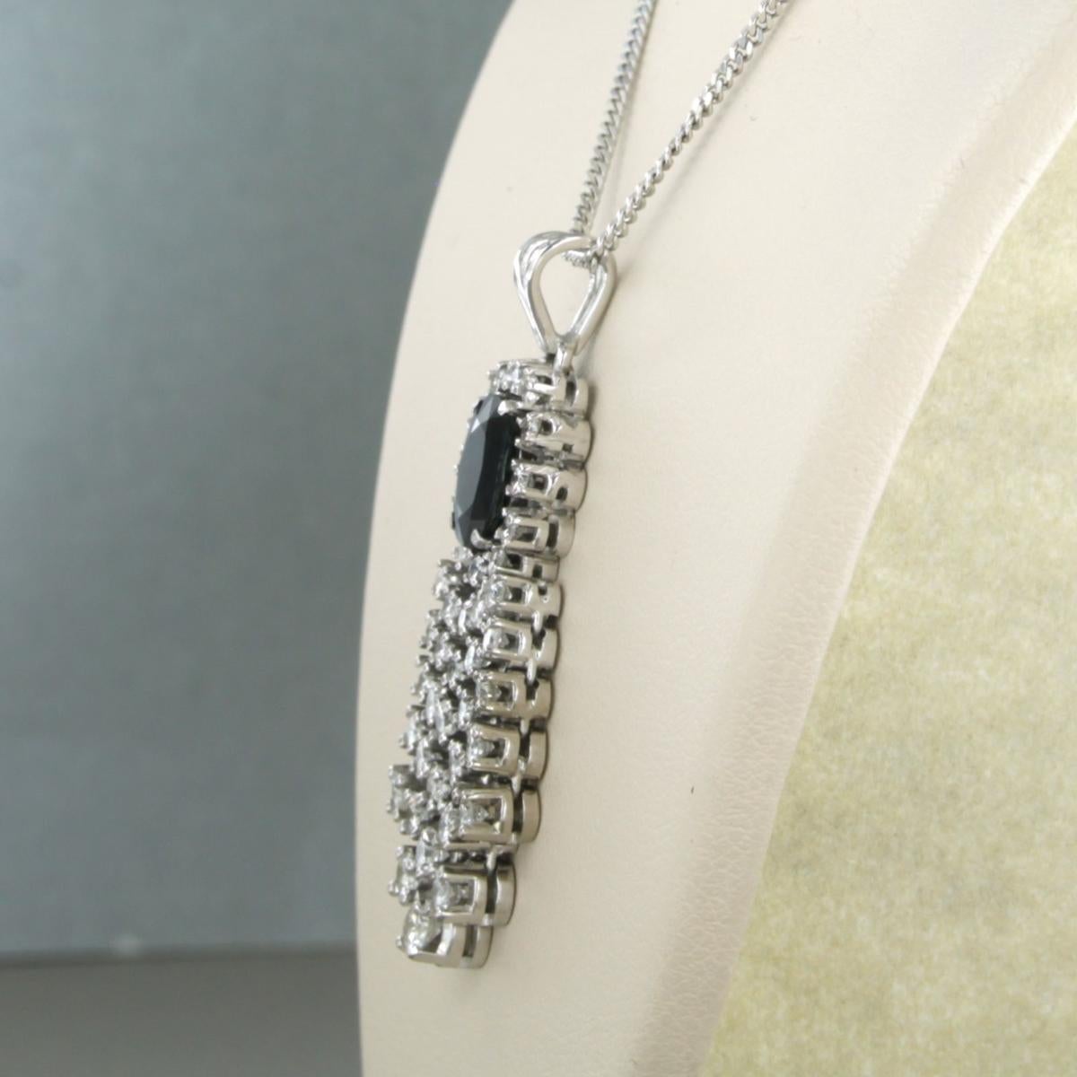 Women's Sapphire Diamond Pendant Necklace