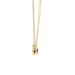 Sapphire & Diamond Pendant Set in 18ct Yellow Gold, On 18ct Gold Chain