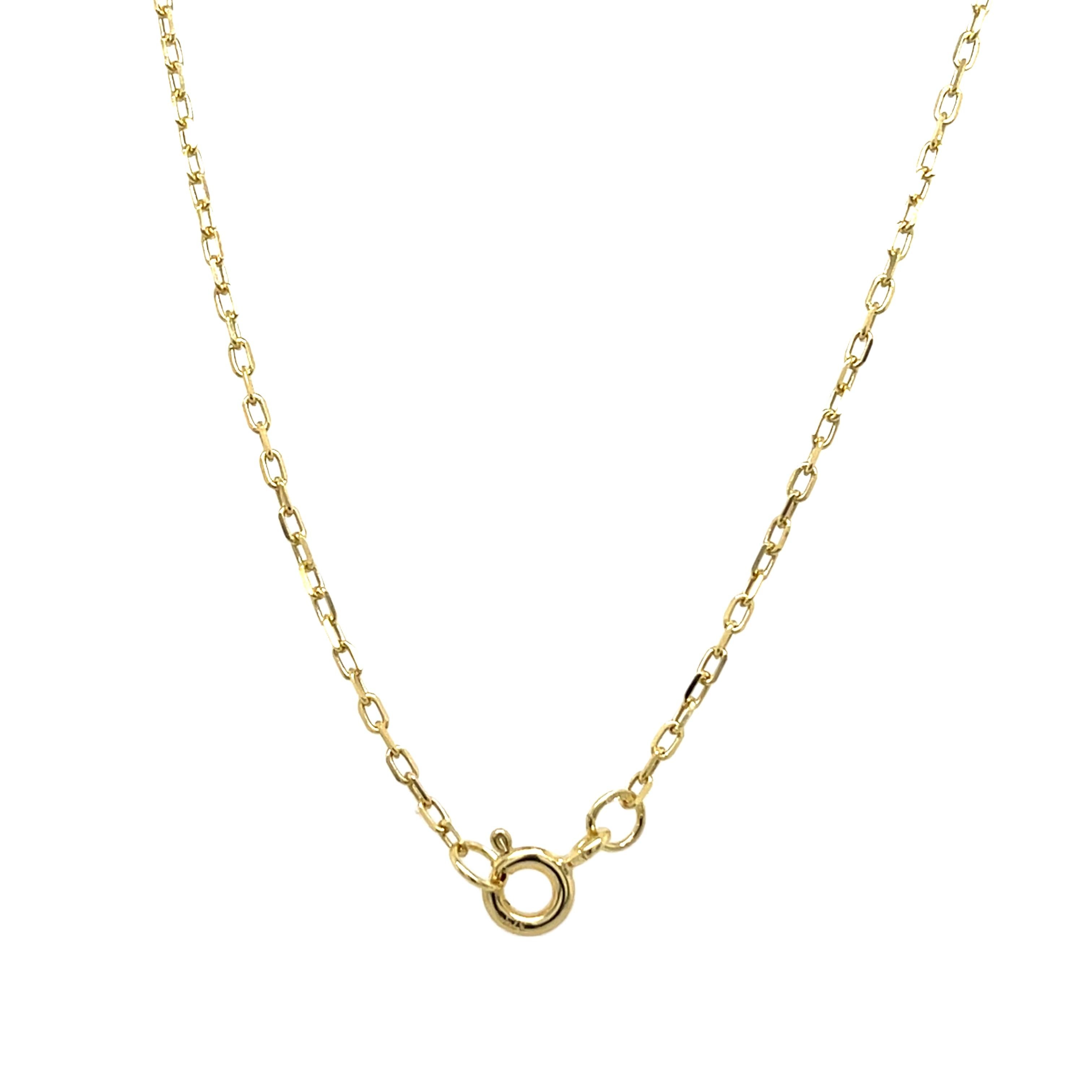 Pendentif en or jaune 18 carats serti de saphirs et de diamants, sur chaîne 9 carats Unisexe en vente