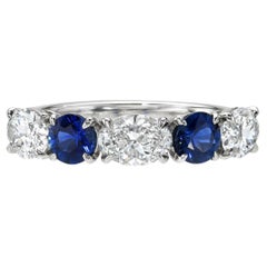 Exquisito Anillo de Platino con Diamantes y Zafiro - Un Símbolo Perfecto de Amor  por Tamir