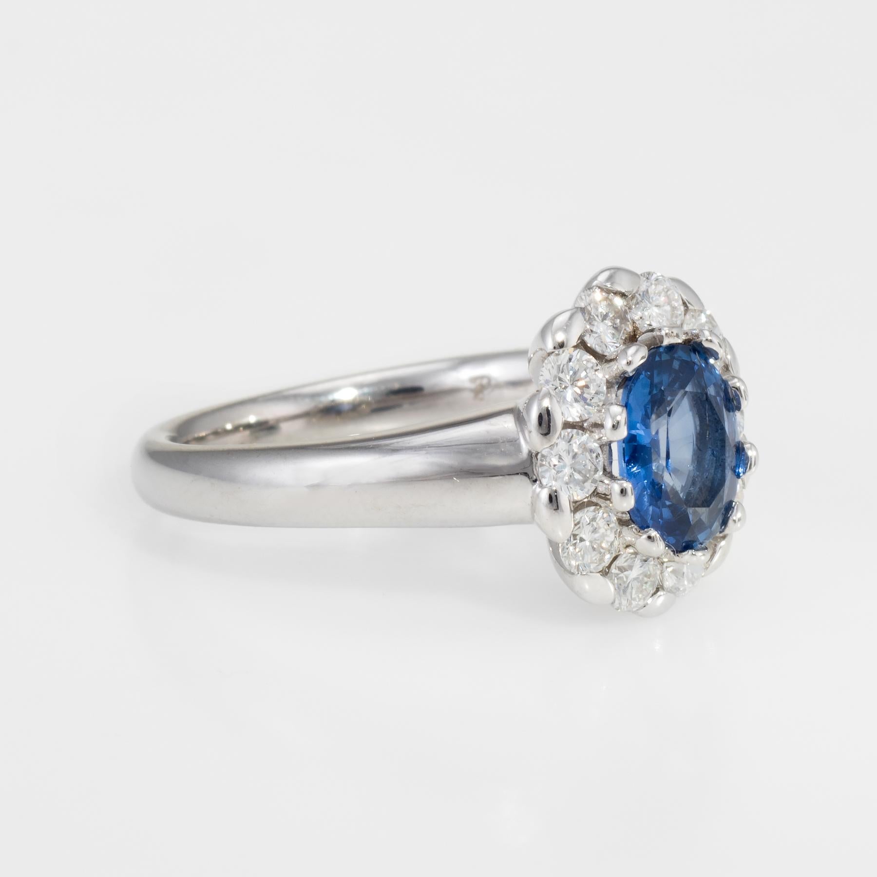 Oval Cut Sapphire Diamond Princess Ring 