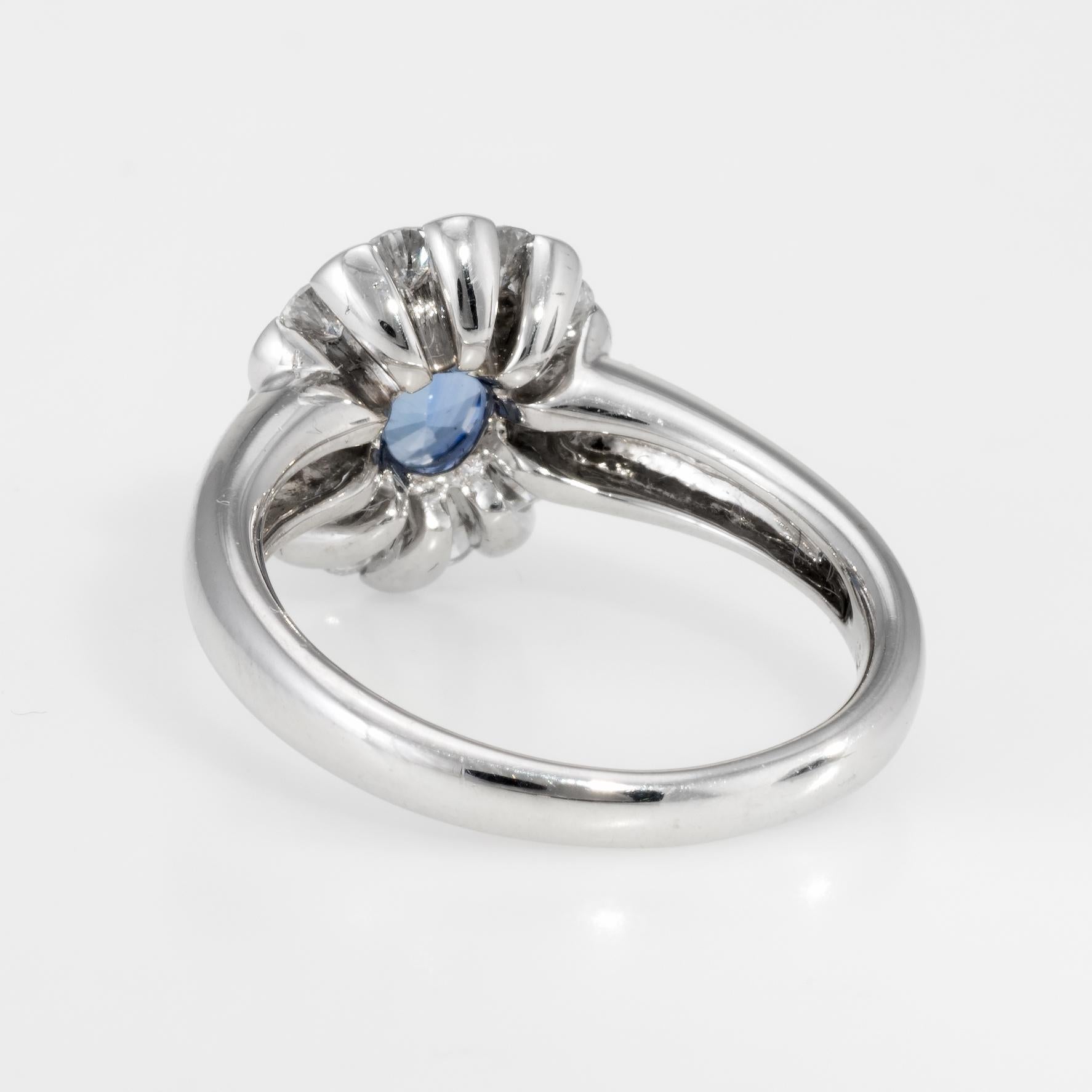 Women's Sapphire Diamond Princess Ring 
