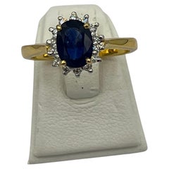 Sapphire Diamond Ring 18 K Gold