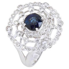 Sapphire & Diamond Ring 18K gold