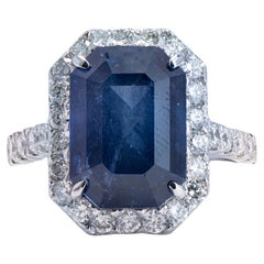 Sapphire Diamond Ring 18kt