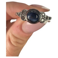 Anillo Zafiro Diamante 18KT oro blanco