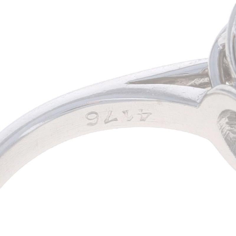 Saphir Diamant Ring 950 Rund 2,25ctw Blossom Halo im Angebot 2