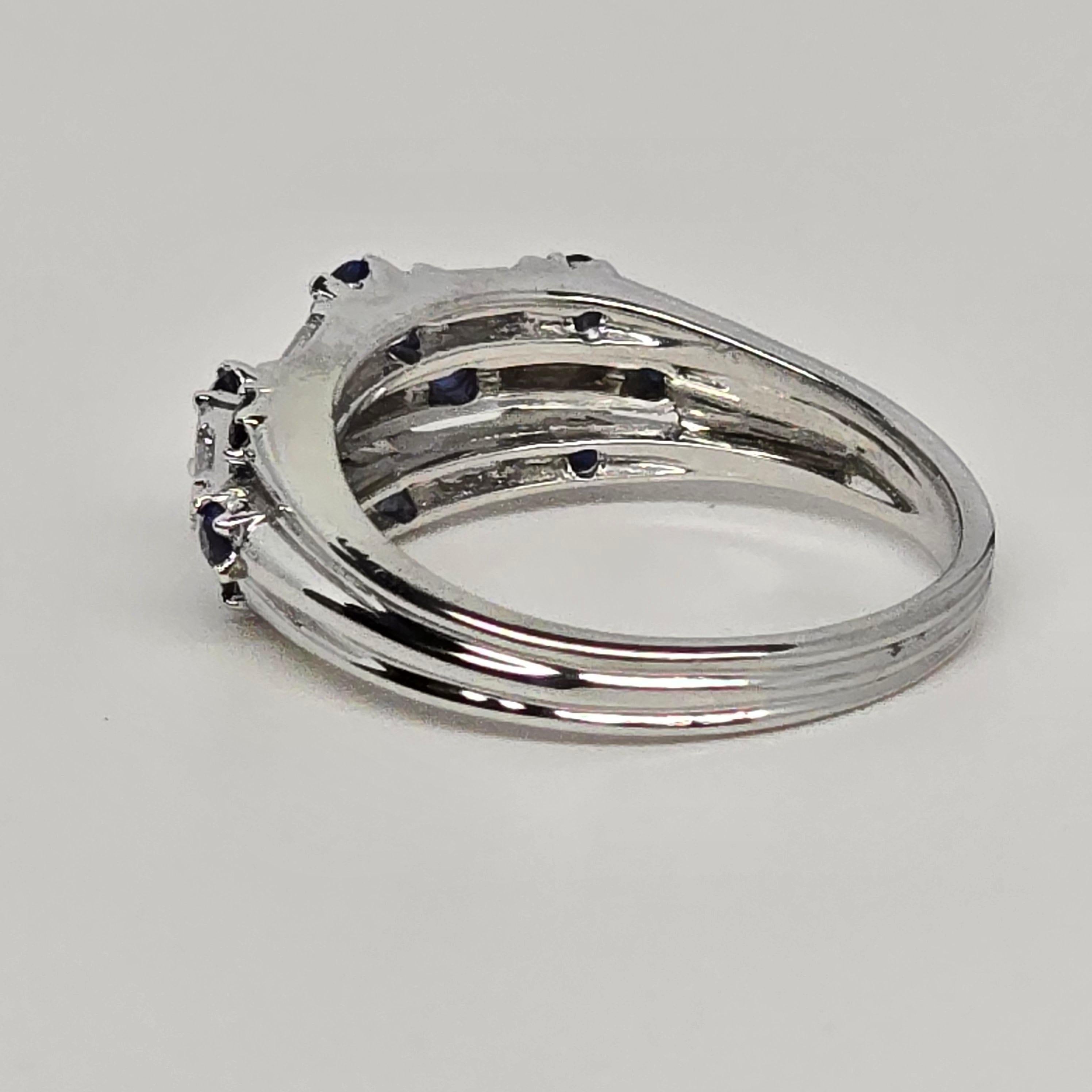 Anello con zaffiro e diamante Anello da cocktail in oro 14KT In condizioni Nuovo in vendita a Jupiter, FL