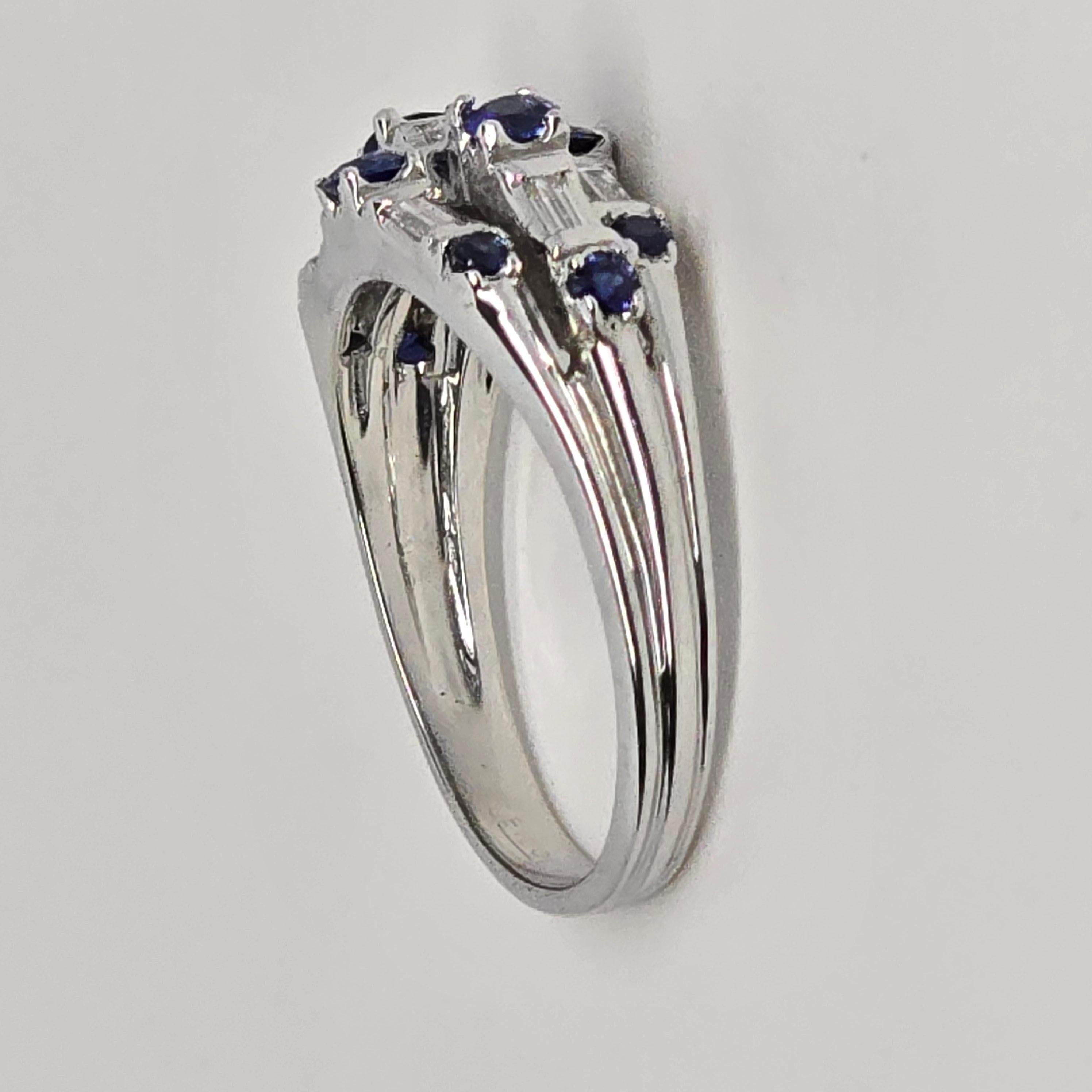 Anello con zaffiro e diamante Anello da cocktail in oro 14KT in vendita 2