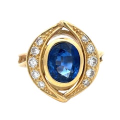 Sapphire & Diamond Ring