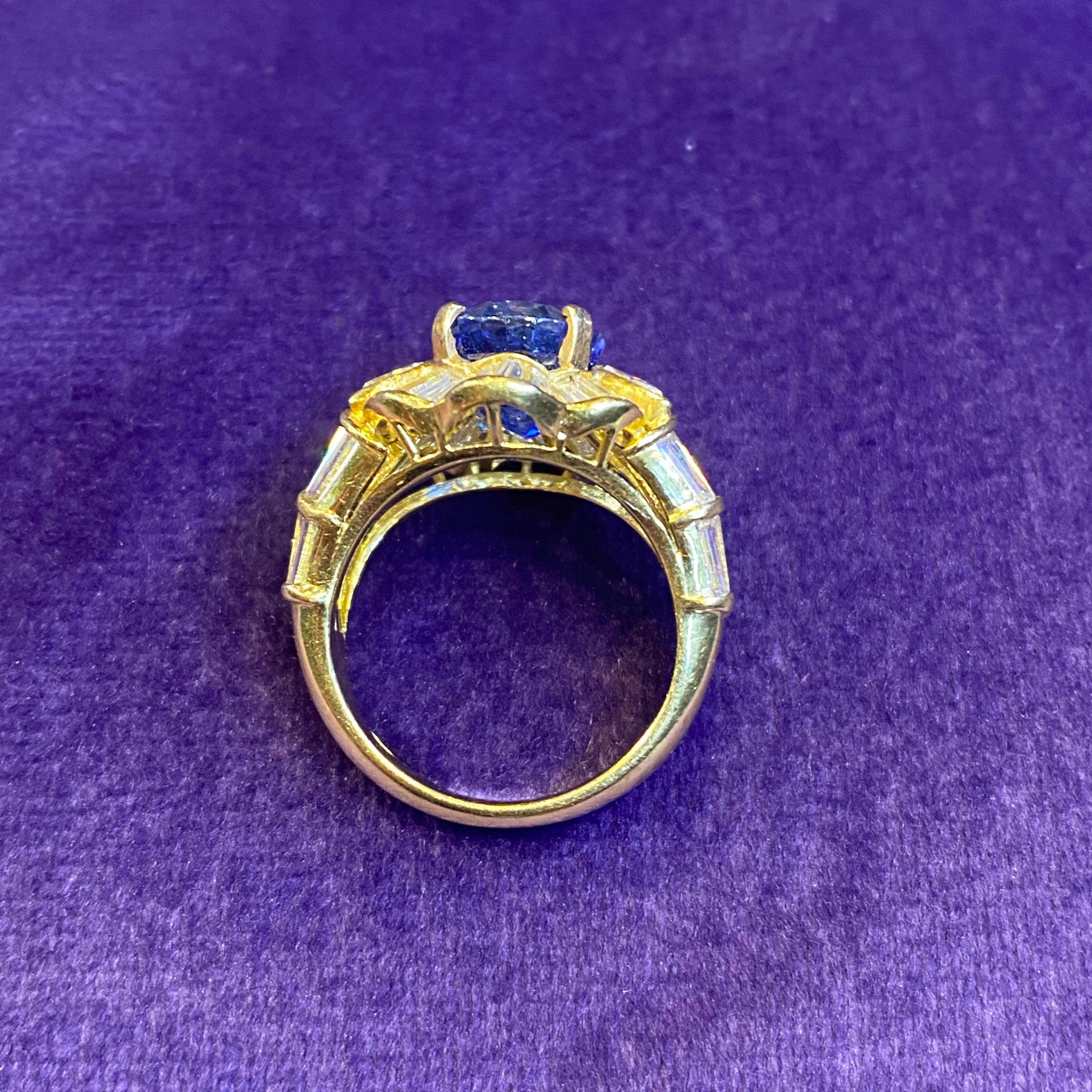 Sapphire & Diamond Ring For Sale 1