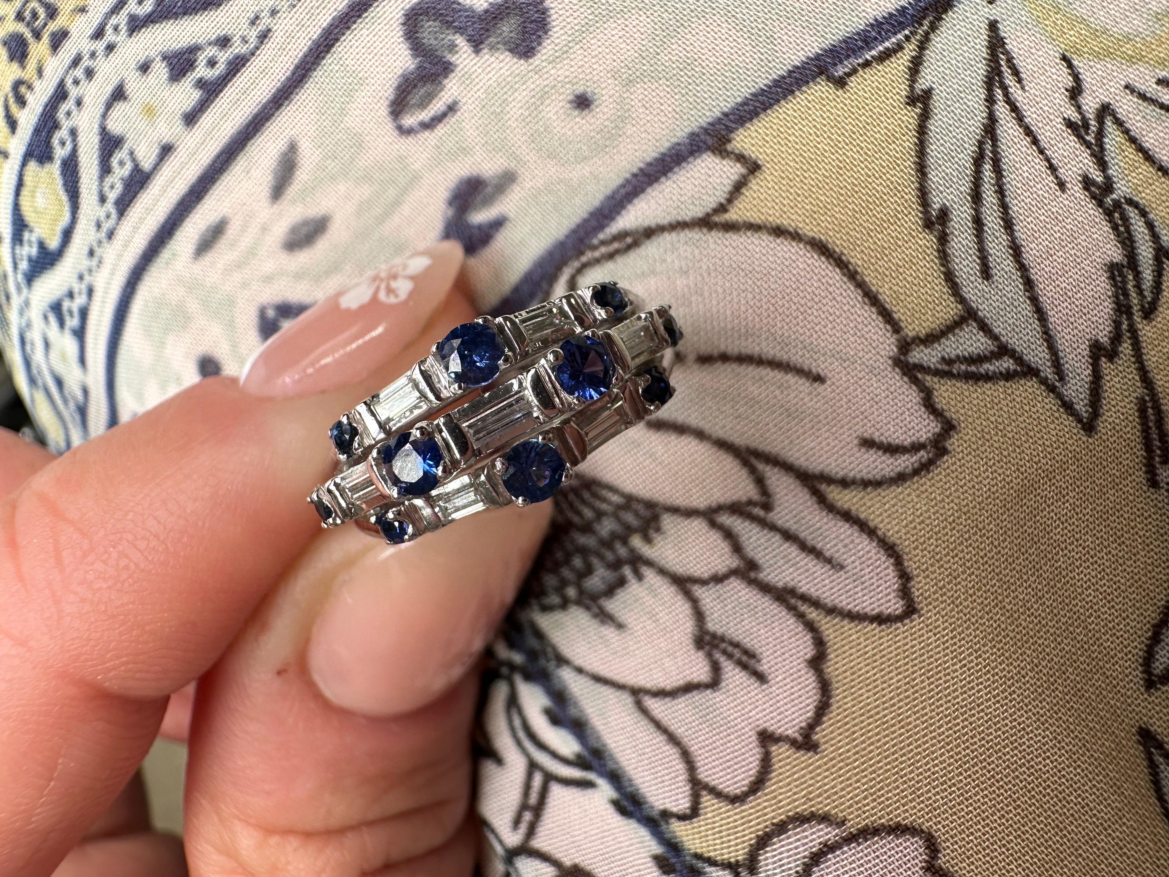 Sapphire & Diamond Ring For Sale 2