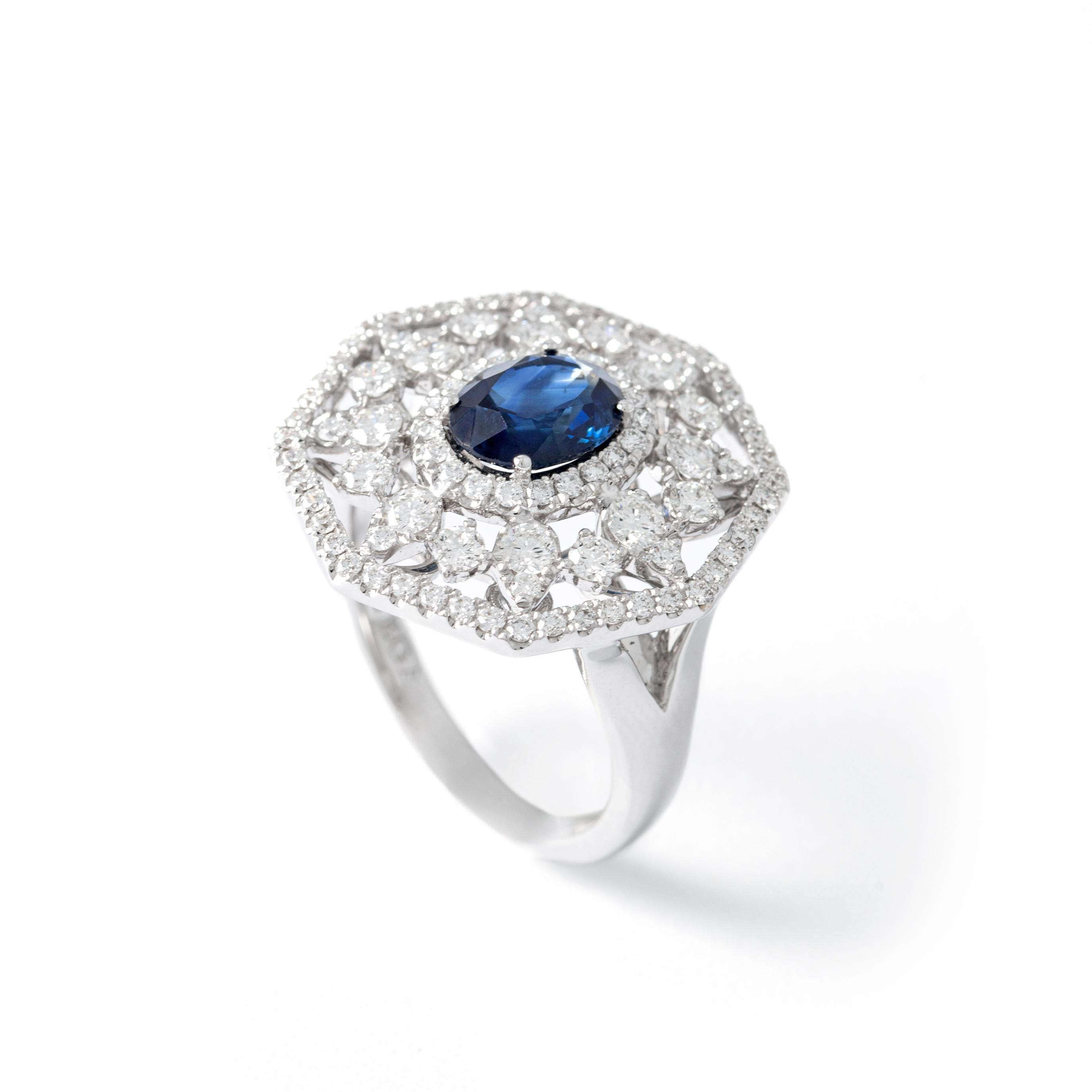 Sapphire Diamond Ring For Sale 1