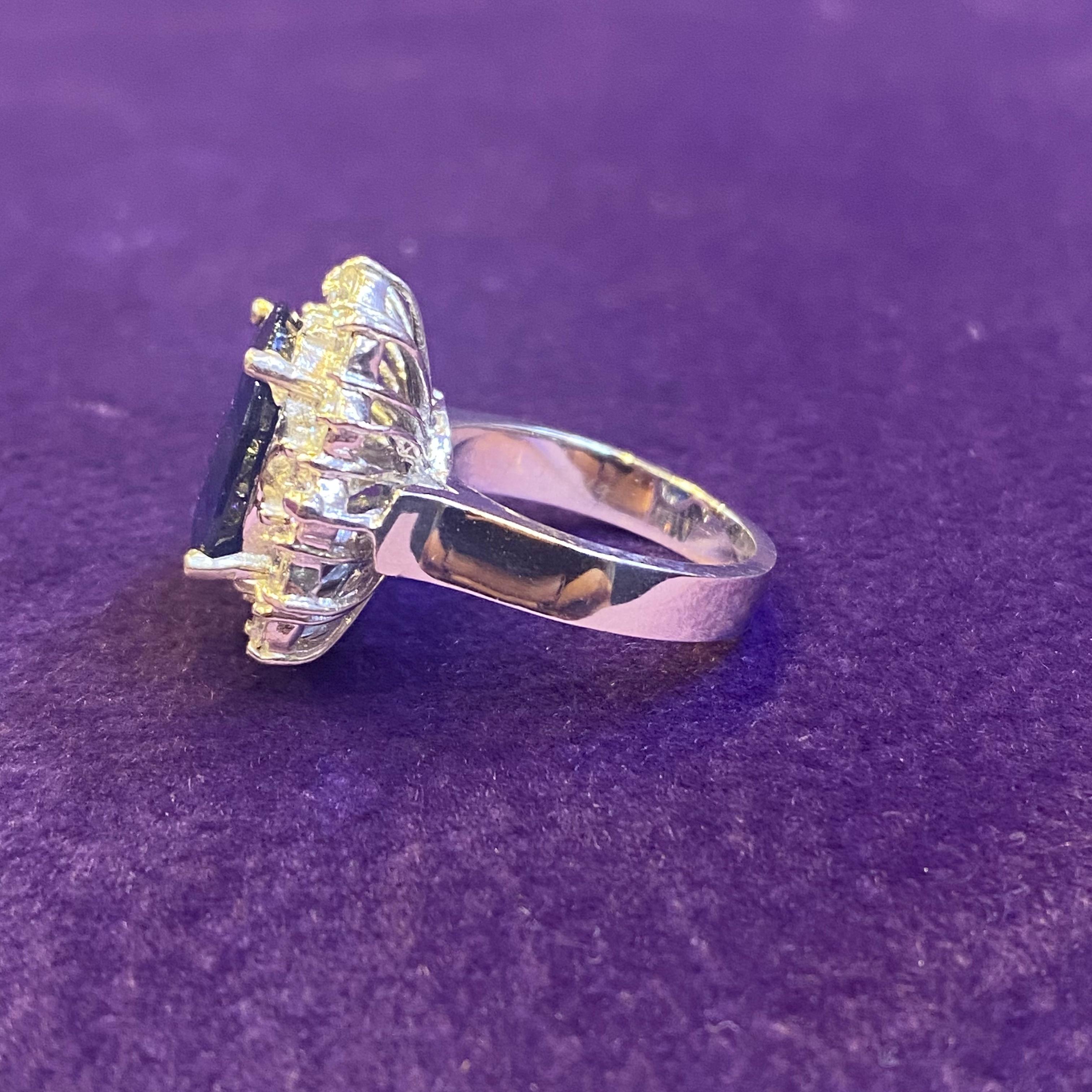 Saphir & Diamant Ring im Angebot 2