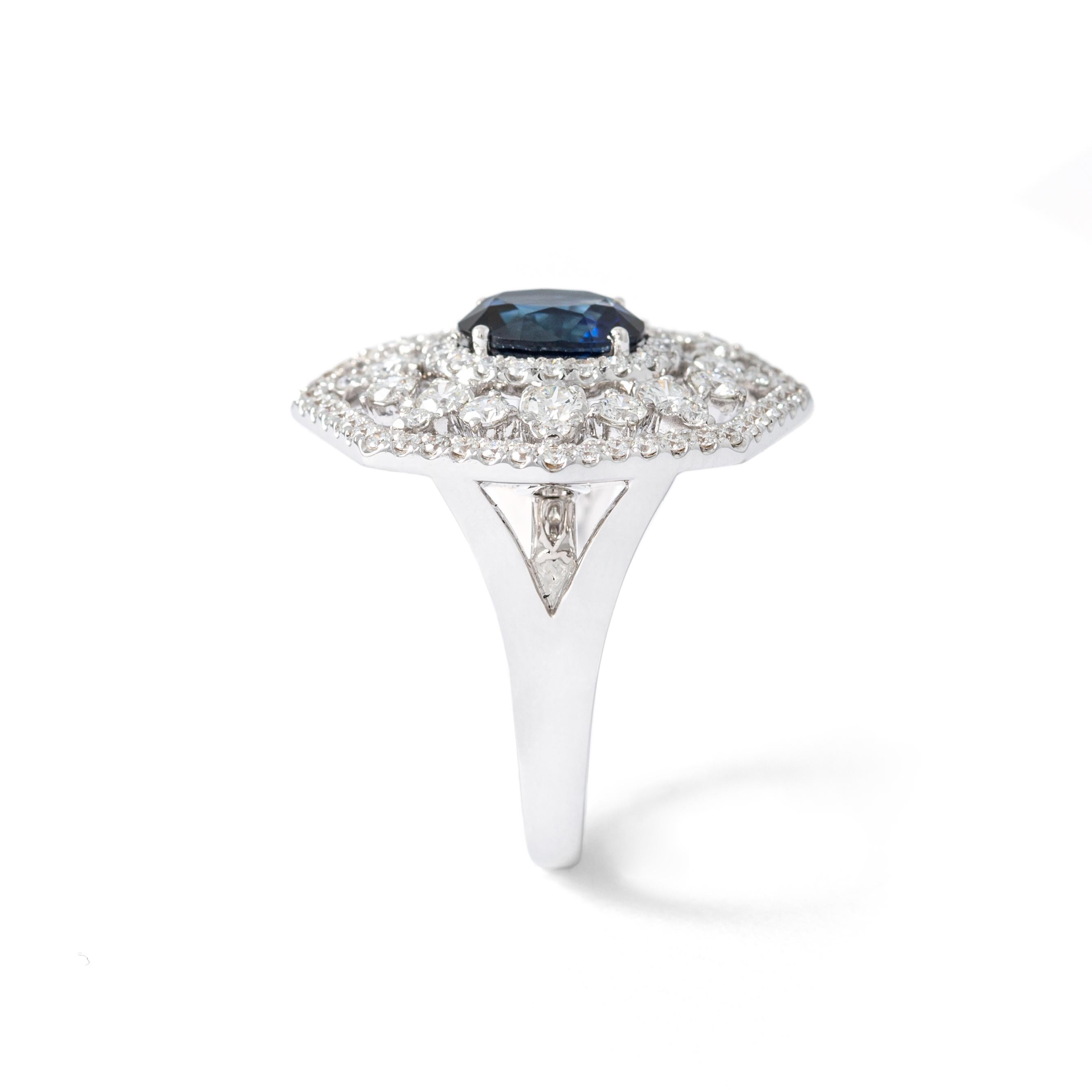 Sapphire Diamond Ring For Sale 2