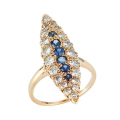 Retro Sapphire & Diamond Ring