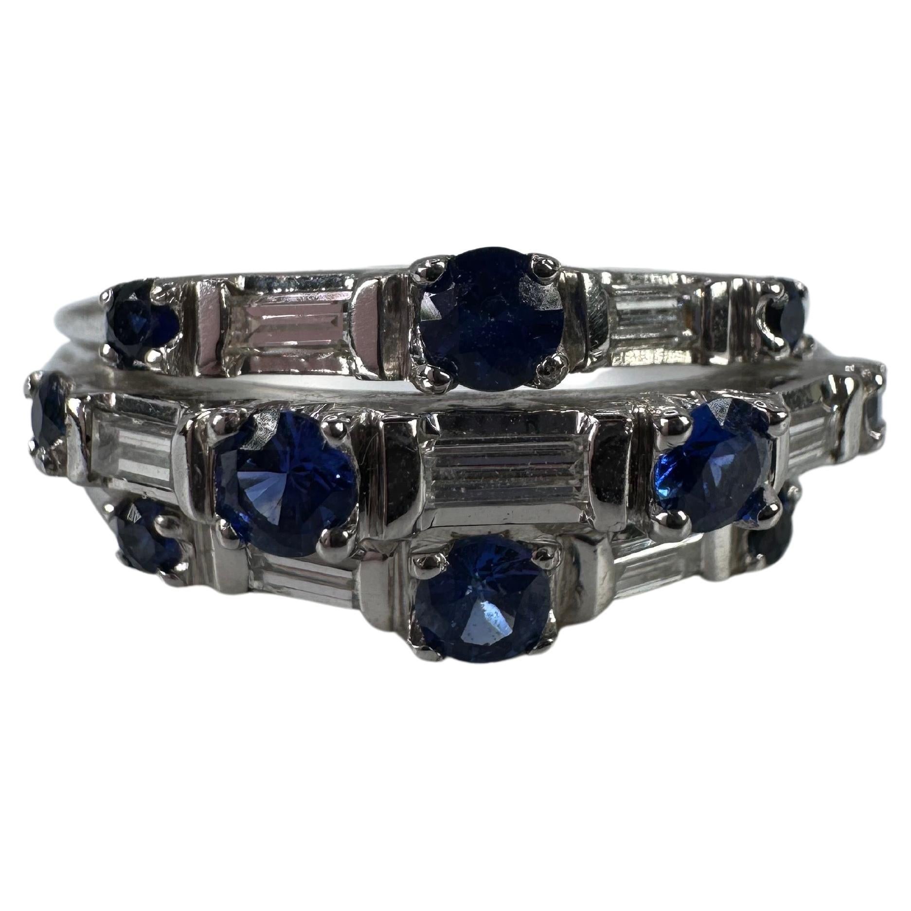 Sapphire & Diamond Ring For Sale